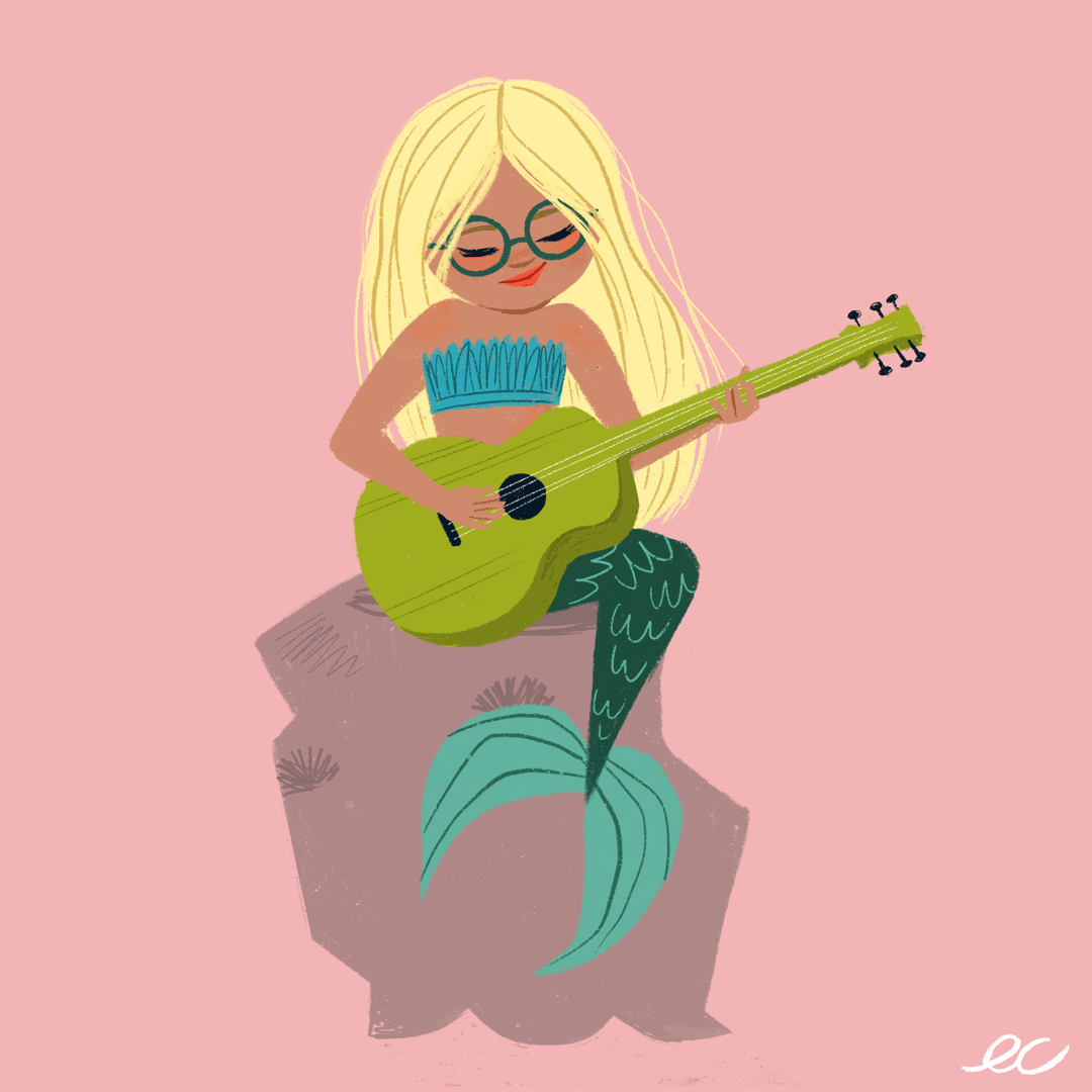 Updated with guitar playing mermaid - image 1 - student project
