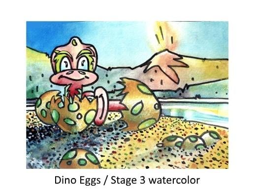 Thunderfoot /Ilustration from Concept Drawing to Watercolor to Computer Enhancement - image 5 - student project