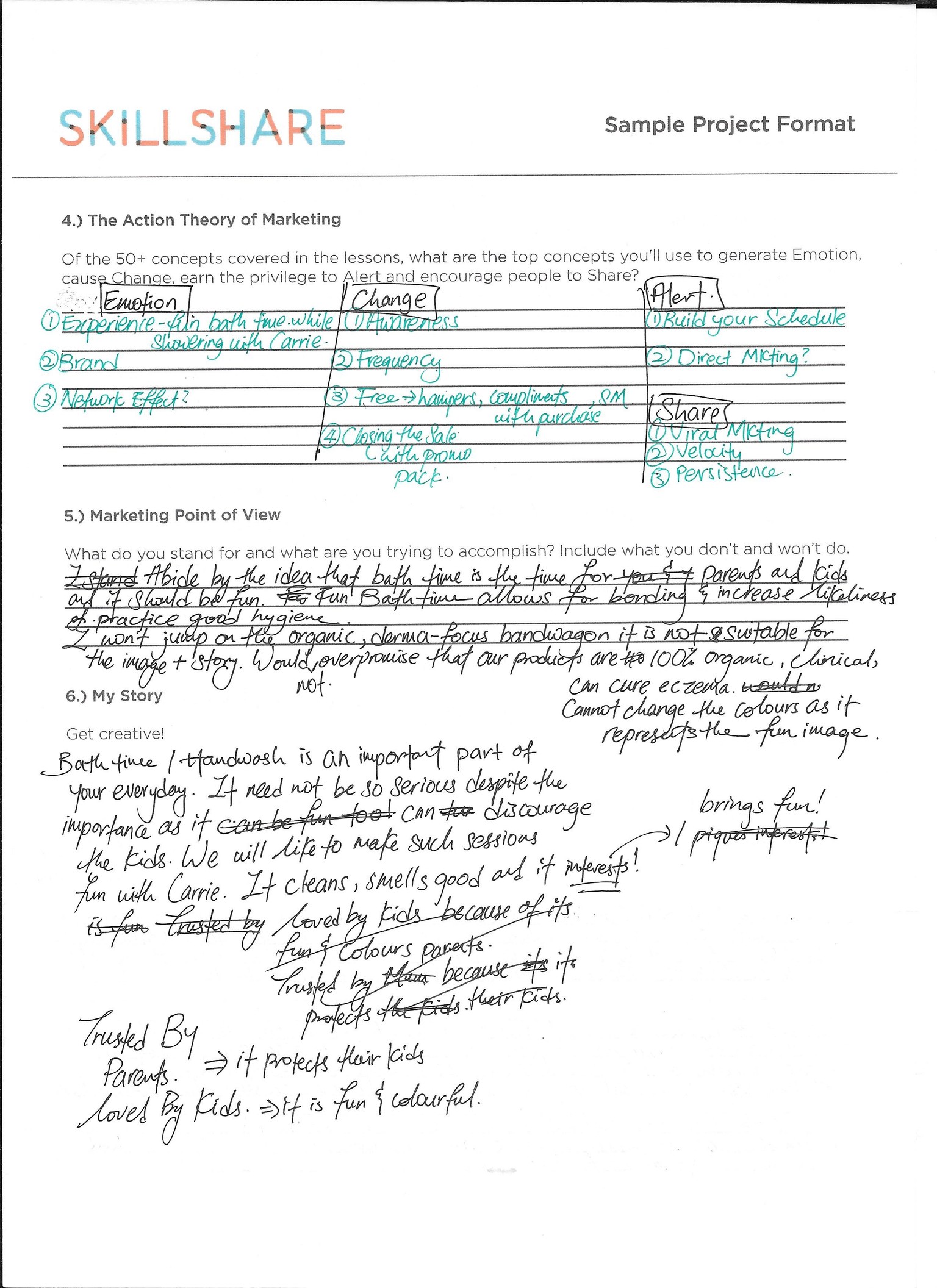 Worksheet for baby hair wash product  - image 2 - student project