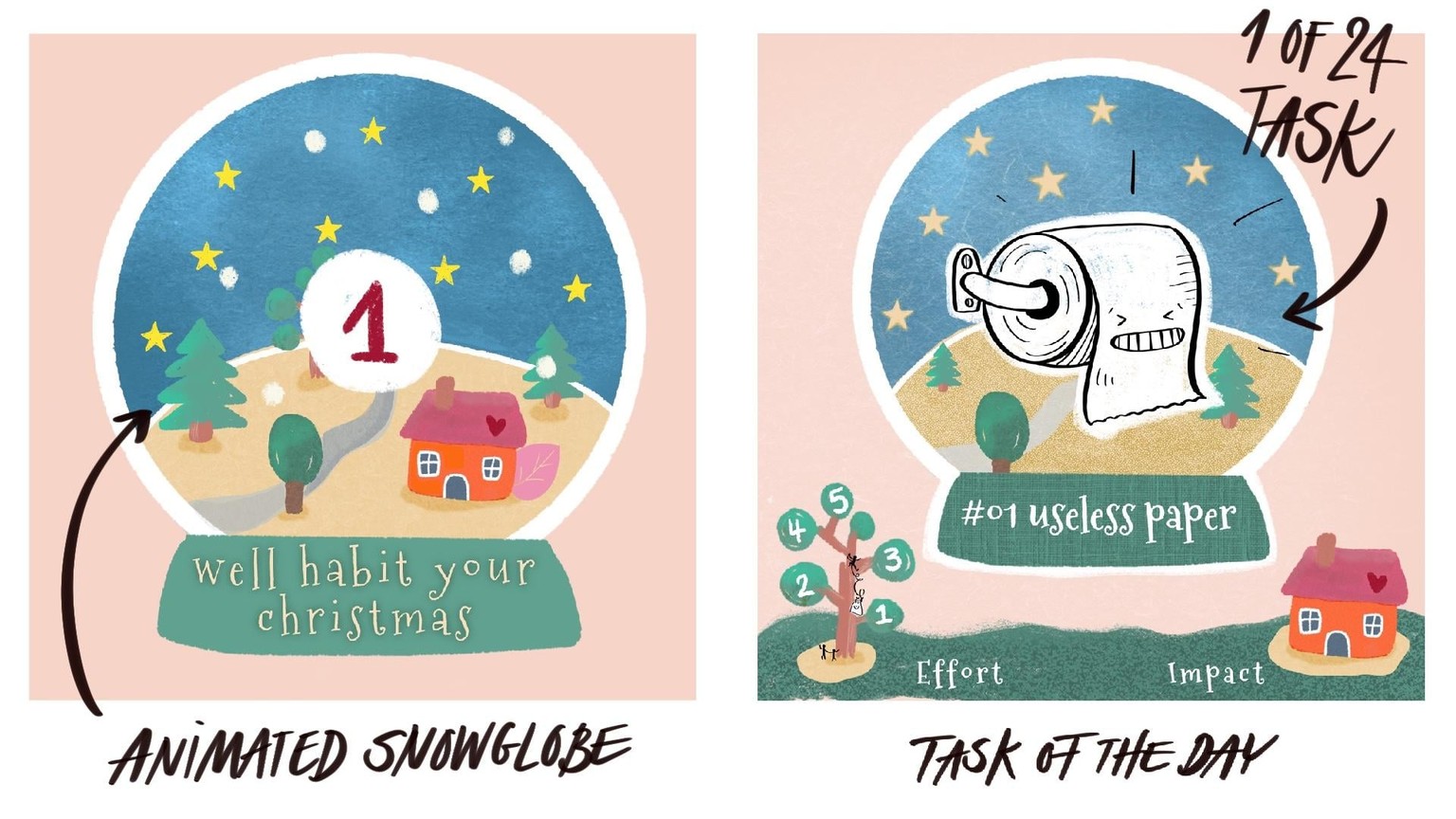 Christmas Calendar Snowglobe - image 1 - student project