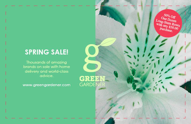 Flyer - Class Exercise - Green Gardener - image 1 - student project