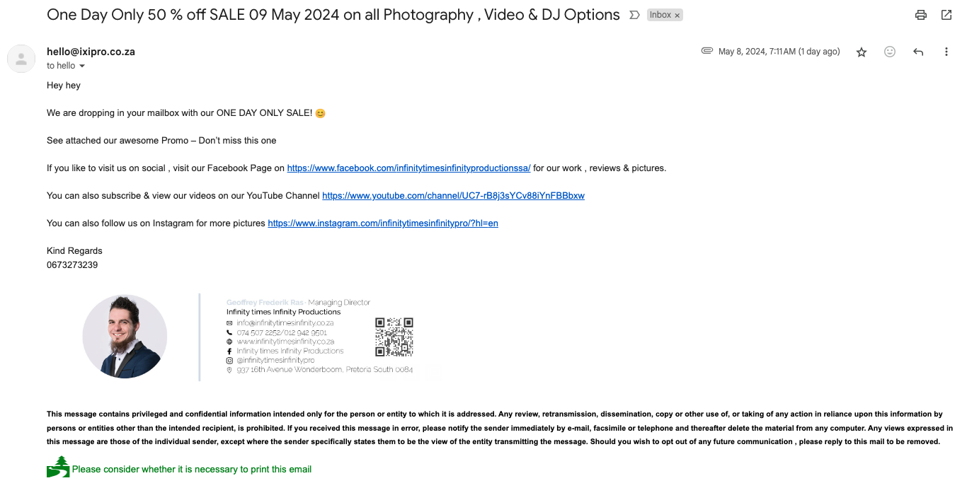 One Day Only 50% off - image 1 - student project