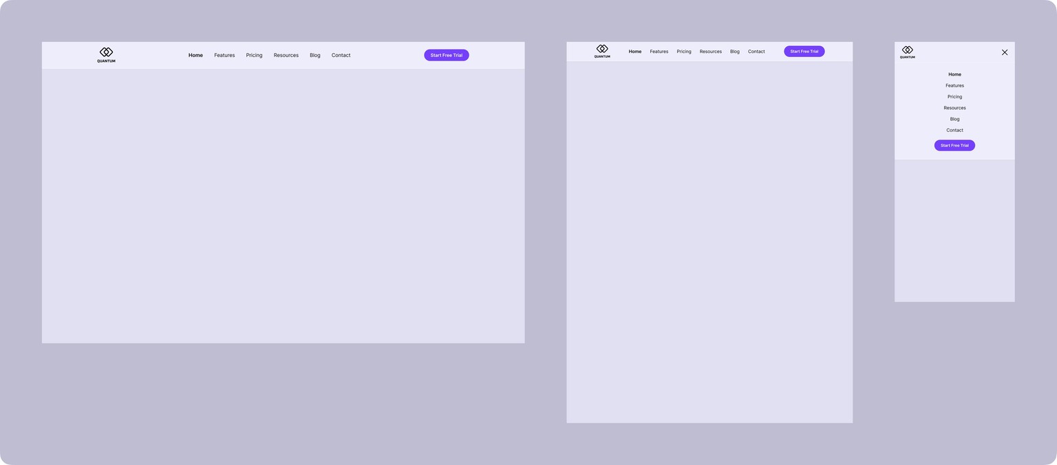 Responsive Navigation Bar - image 1 - student project