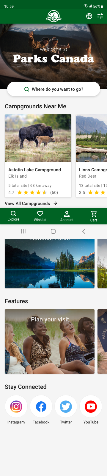 Parks Canada App - image 4 - student project