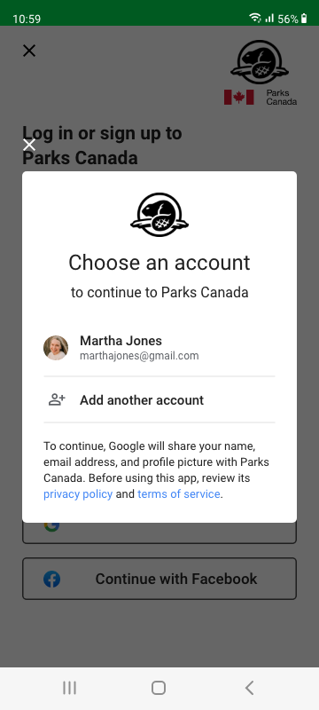 Parks Canada App - image 3 - student project