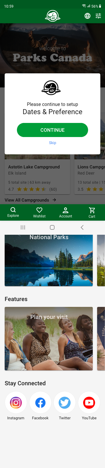 Parks Canada App - image 5 - student project