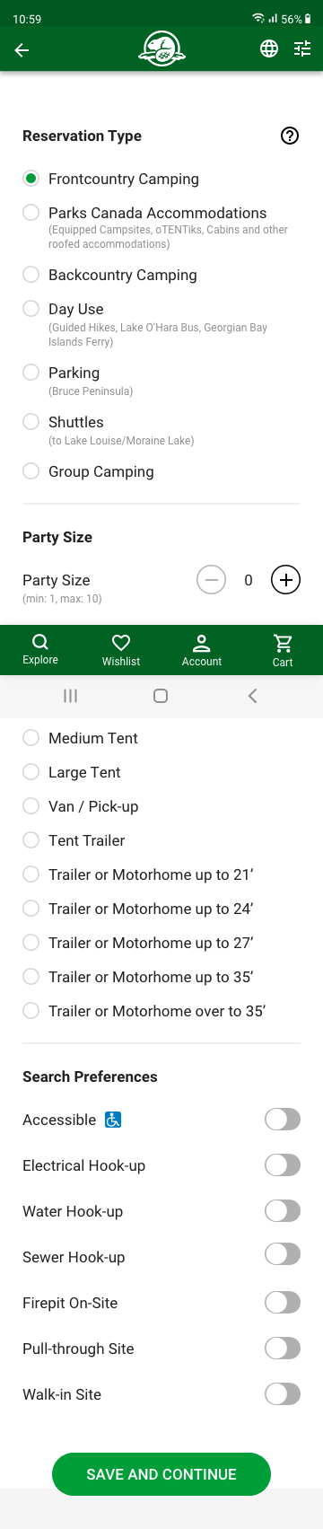 Parks Canada App - image 7 - student project