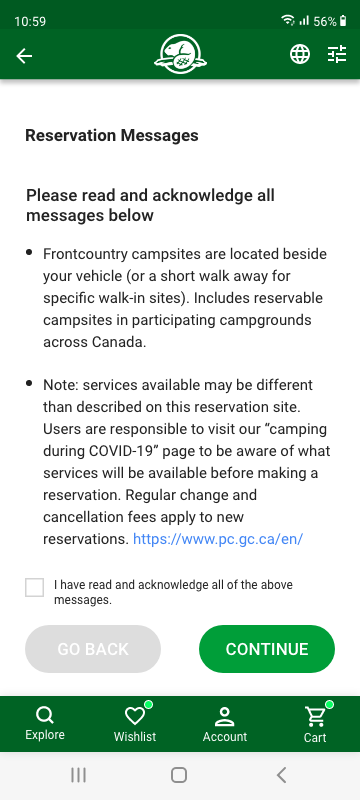 Parks Canada App - image 16 - student project