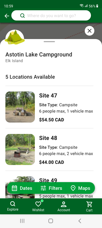 Parks Canada App - image 14 - student project
