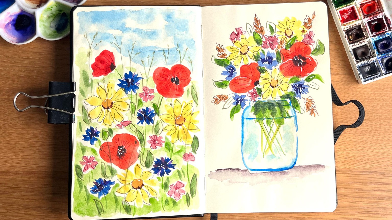 Floral Quote Sketchbook Page - image 2 - student project