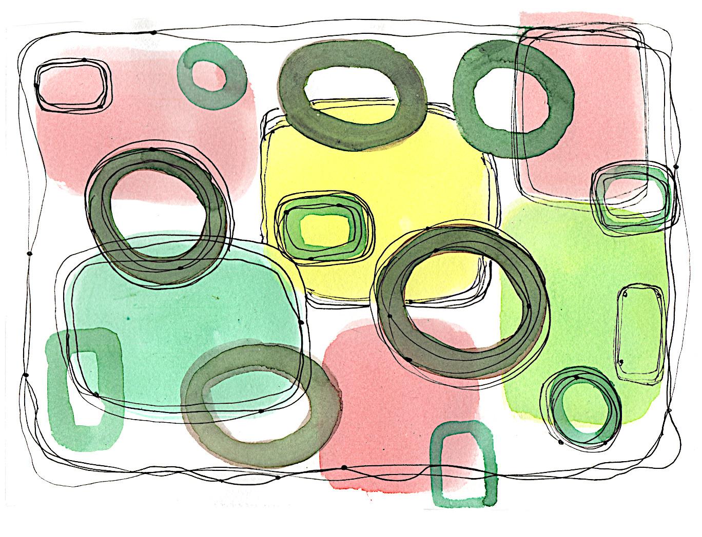 Making marks abstract painting - image 1 - student project