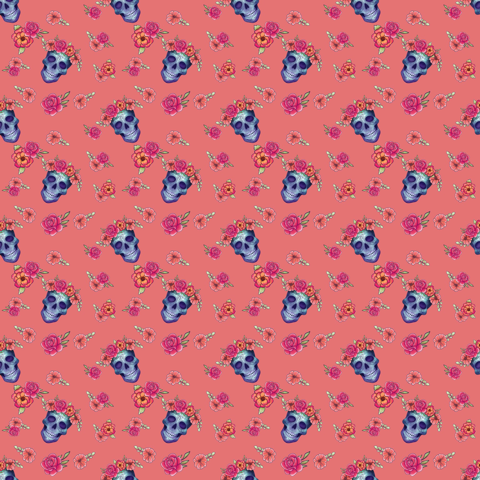 Flower and skull - image 2 - student project