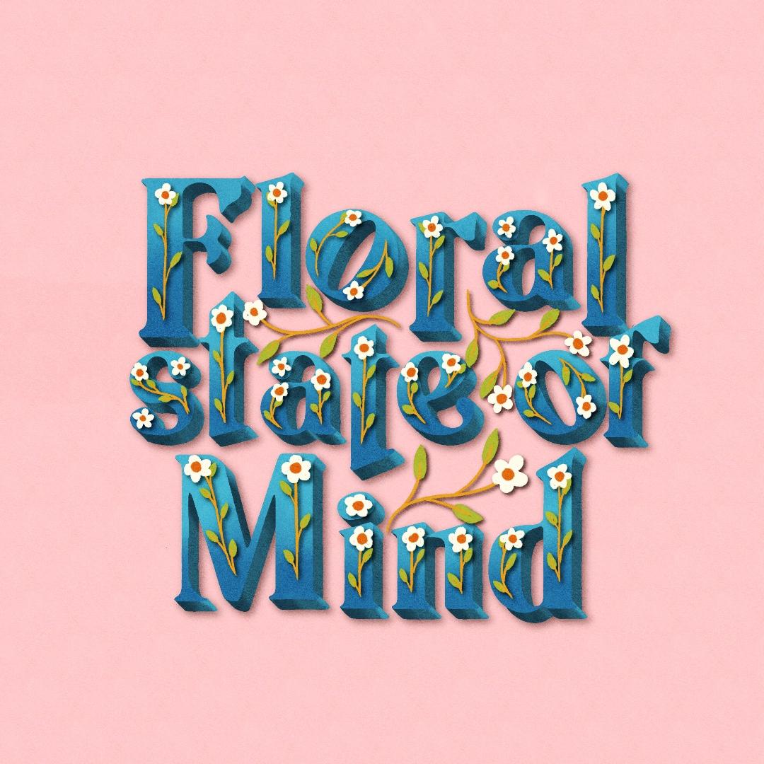 Floral lettering - image 2 - student project