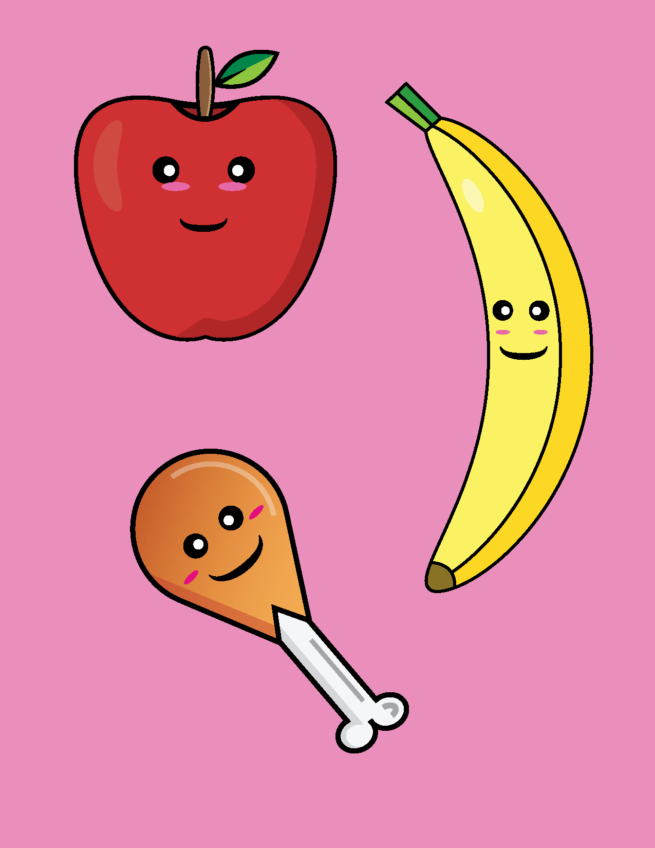 Kawaii Food Characters - image 1 - student project