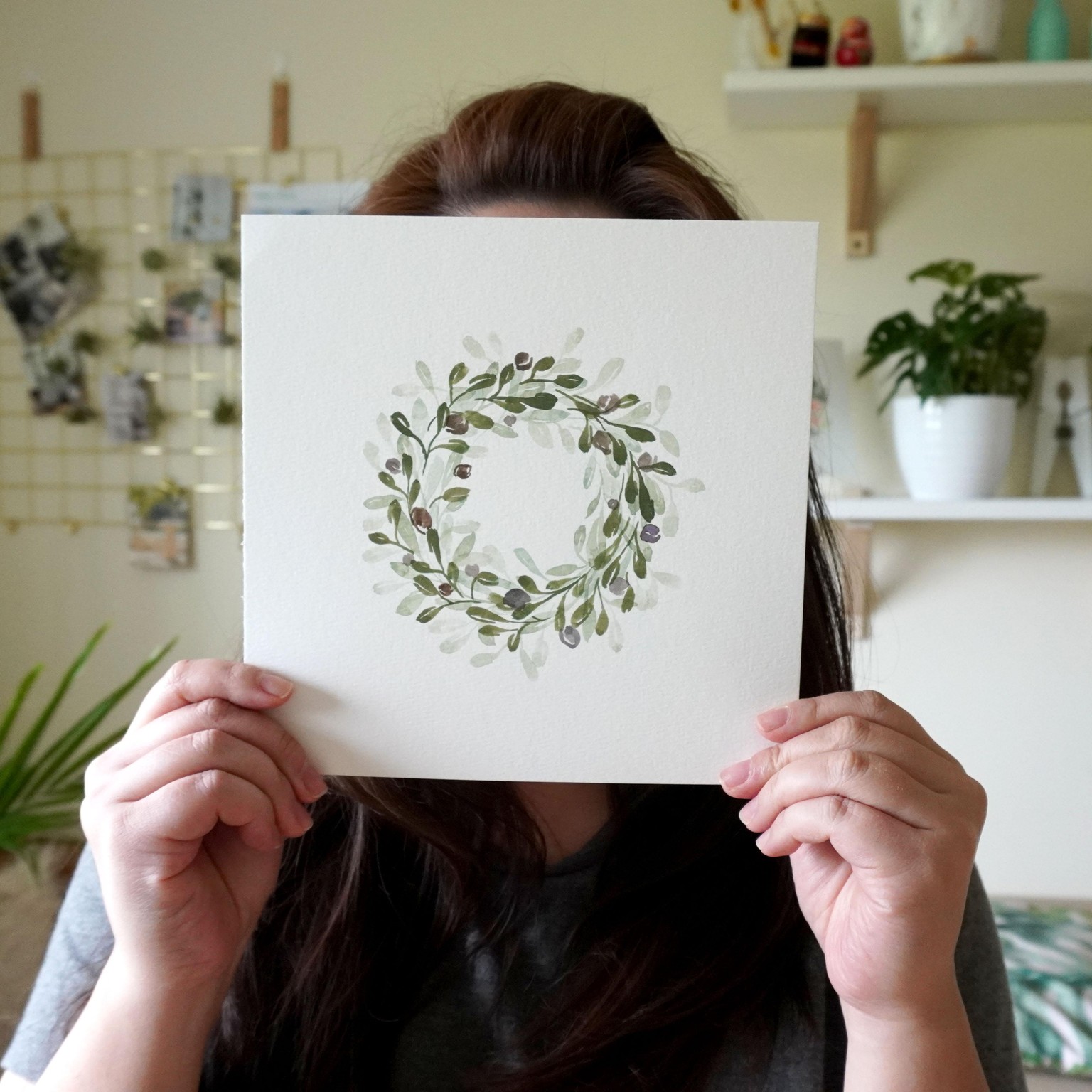 Watercolor Loose Floral Wreaths - image 1 - student project
