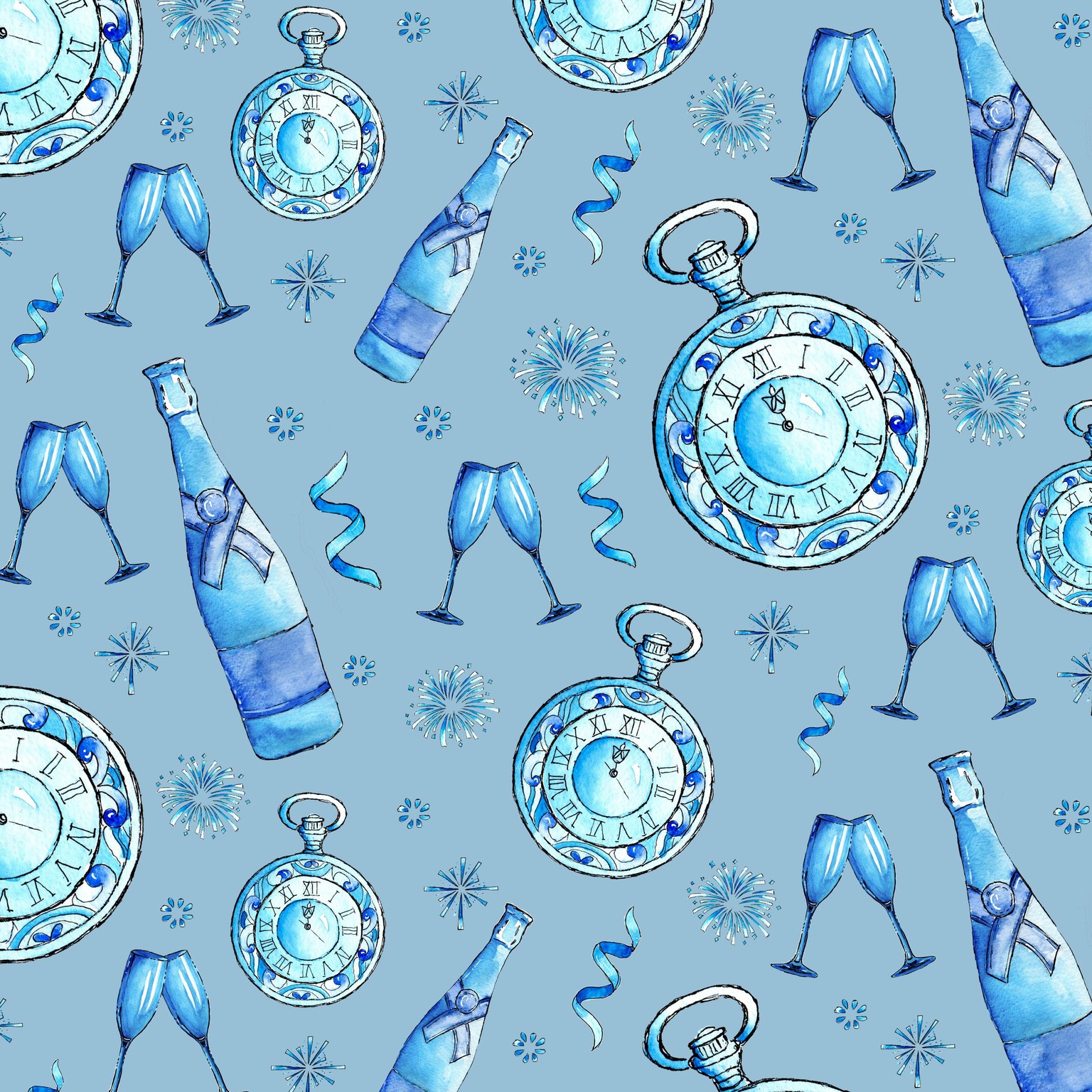 New year in Blue - image 1 - student project