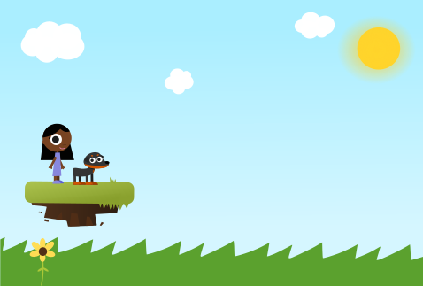 Girl and Dog game art - image 2 - student project