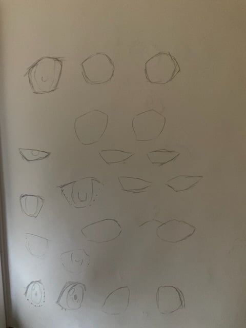 Practicing drawing eyes - image 1 - student project