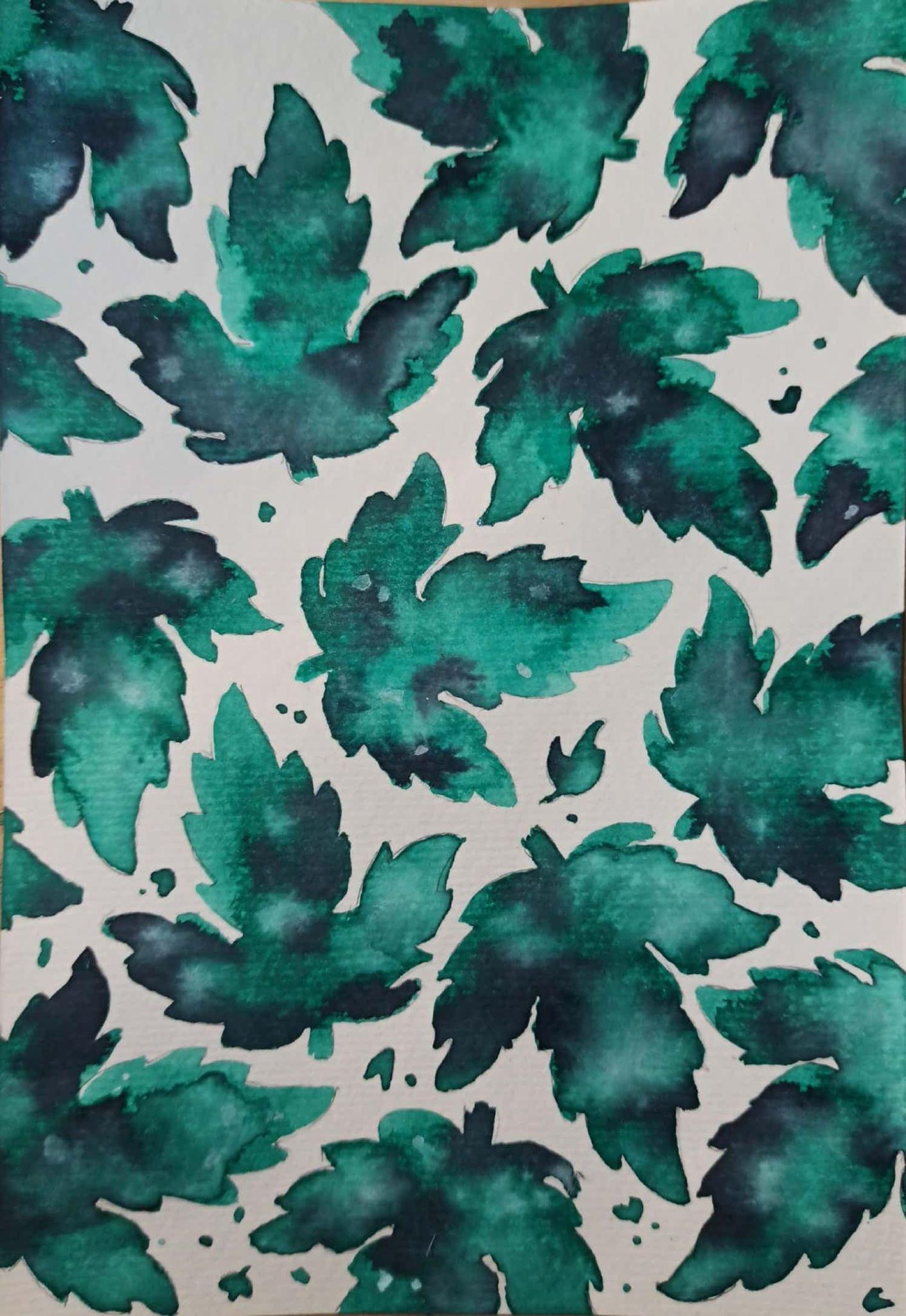 Ink leaves pattern - image 3 - student project
