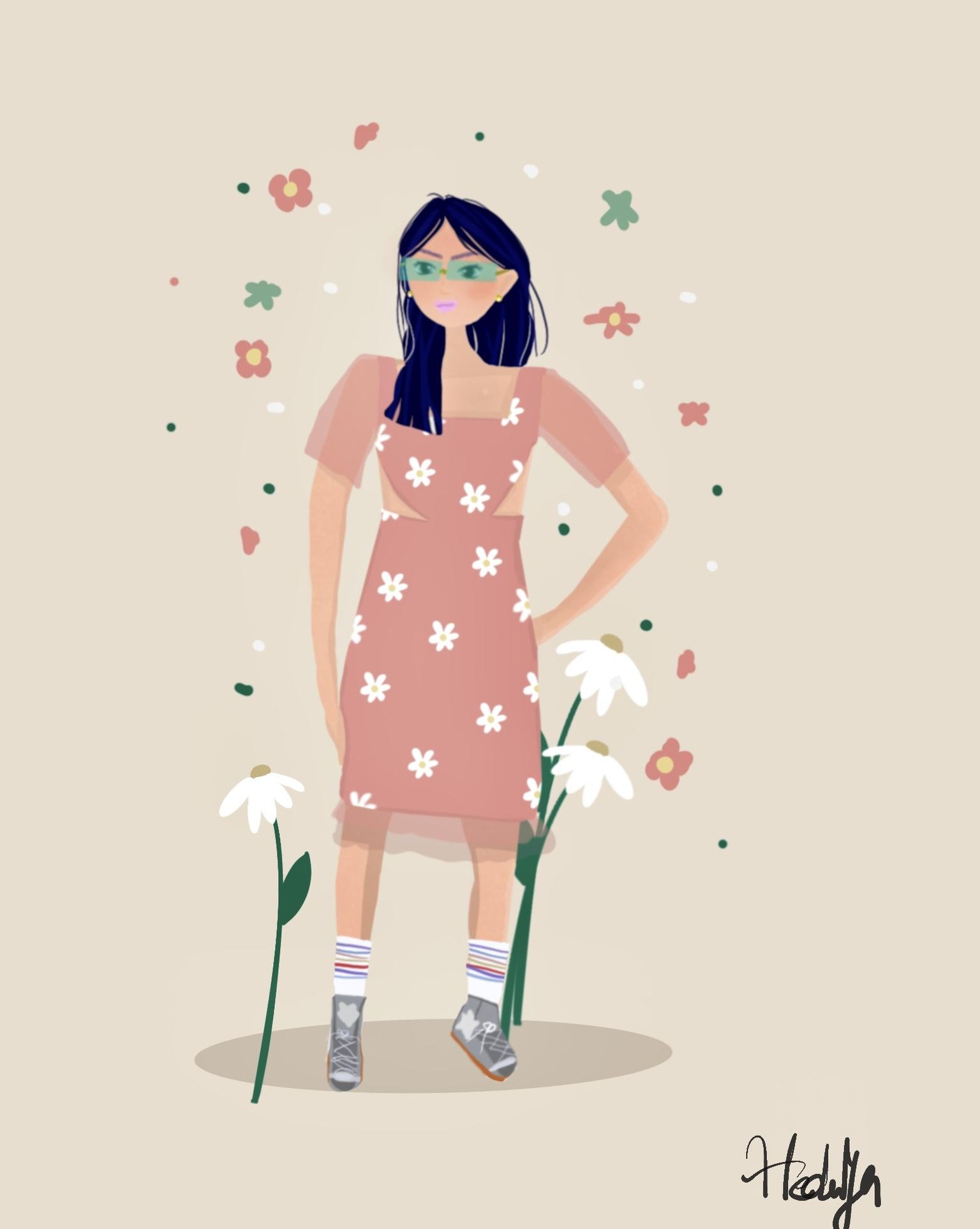 Summer Dress Socks Daisies - image 1 - student project