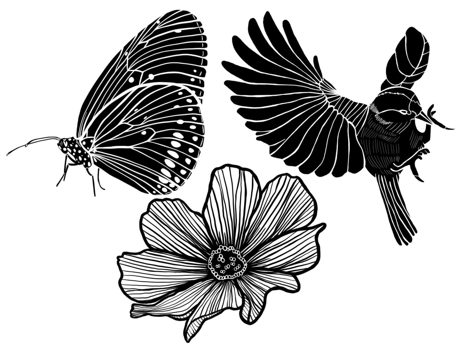 My Garden..Block Print Style.. - image 1 - student project