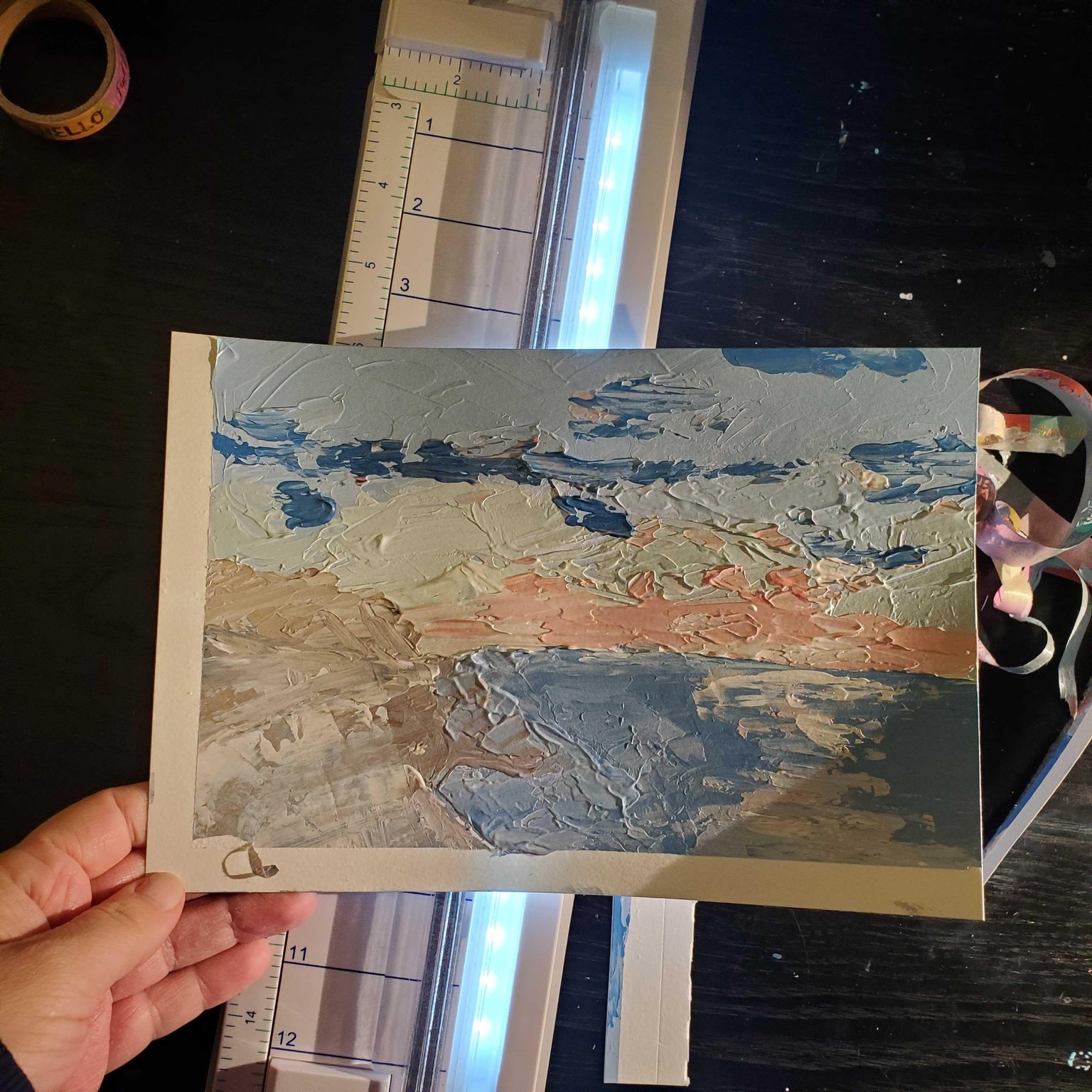 Seascape using a palette knife - image 1 - student project