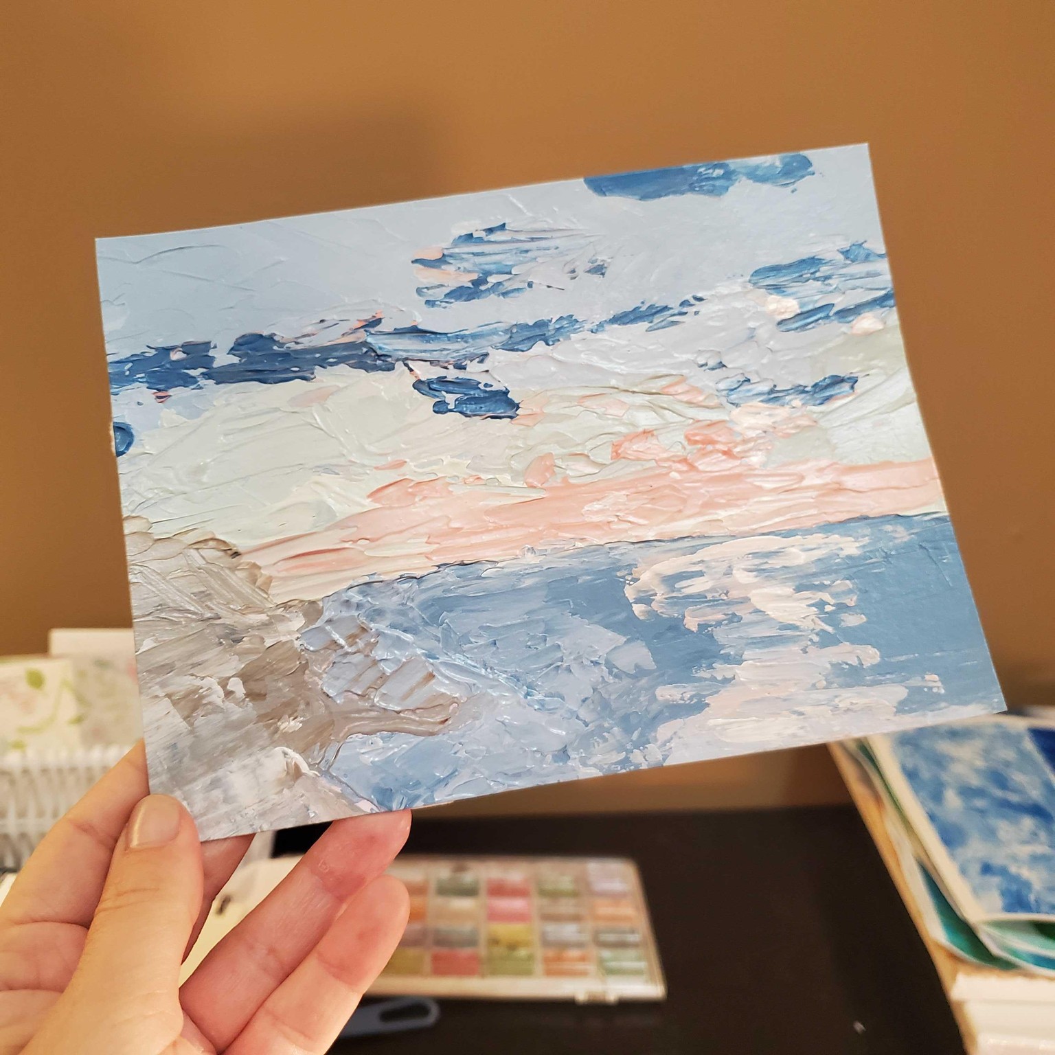 Seascape using a palette knife - image 5 - student project