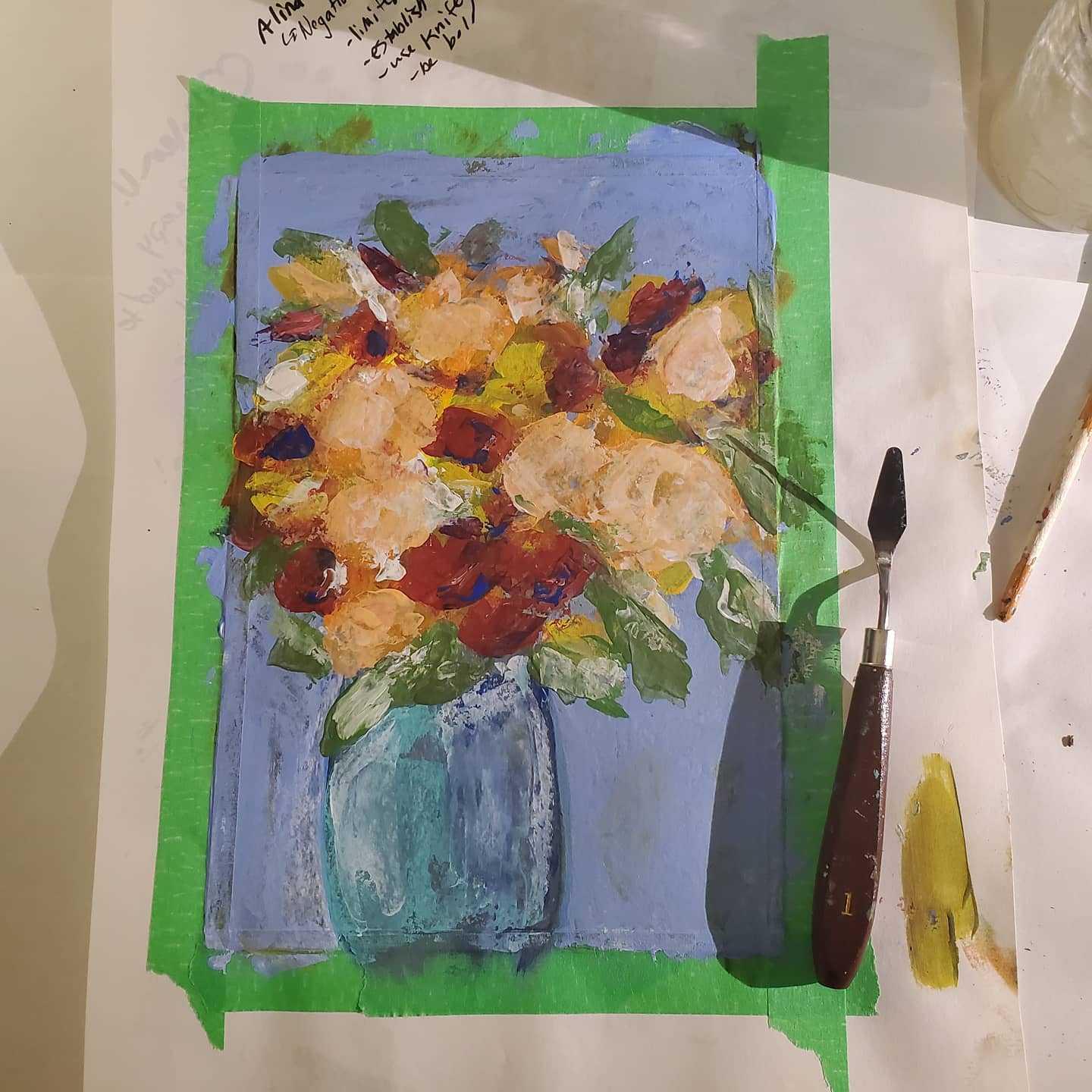Florals using negative space technique - image 1 - student project