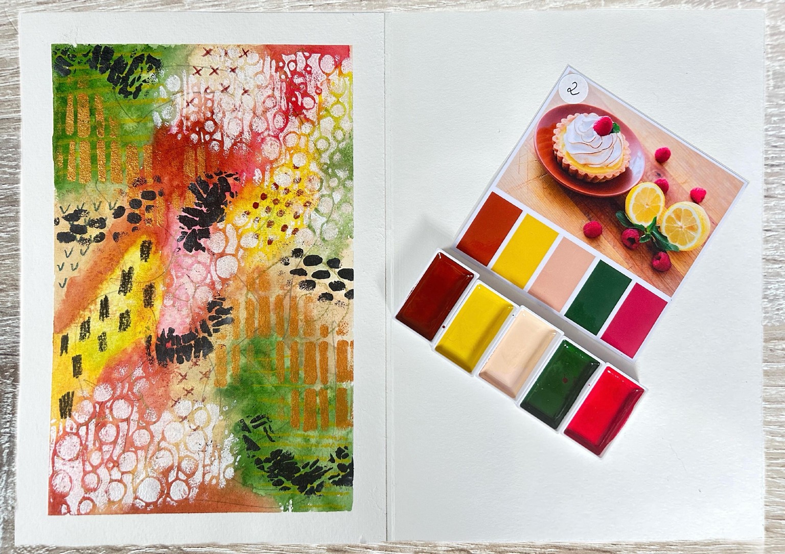 Abstrakte Kunst mit Farbpalette - image 1 - student project