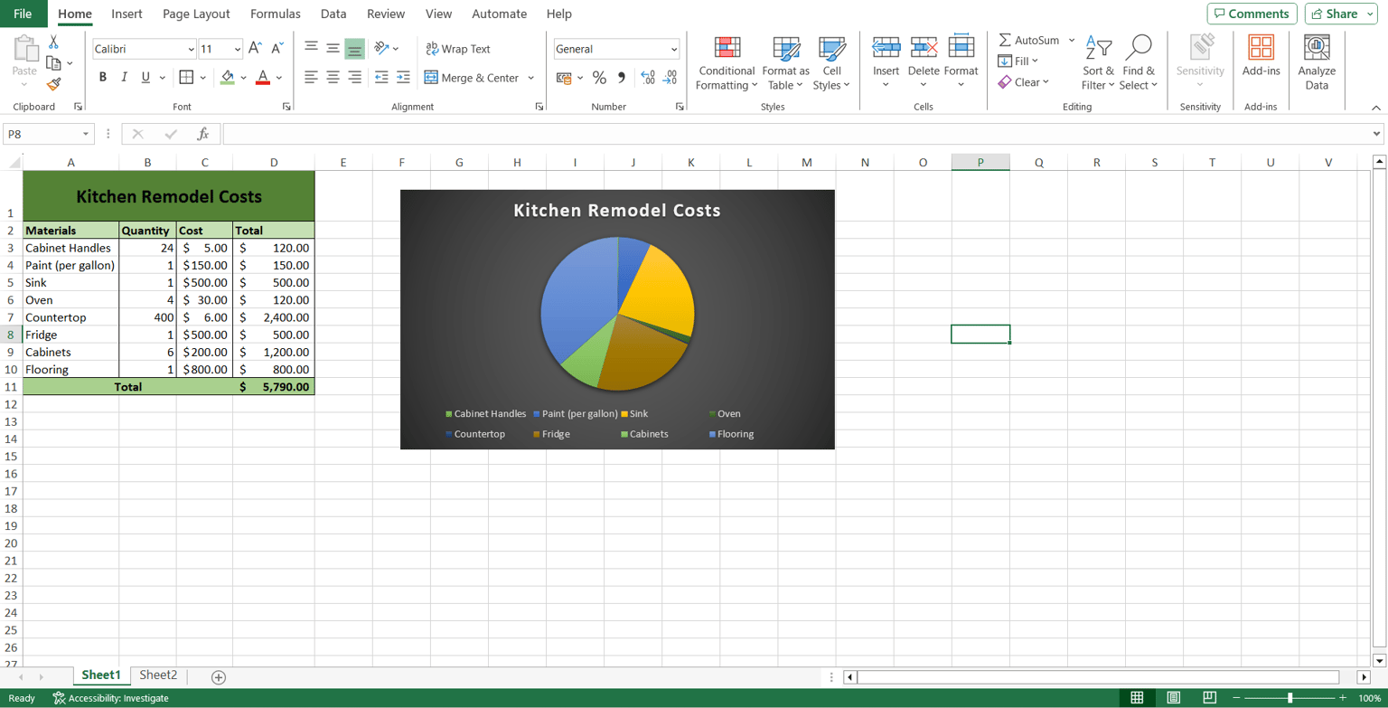 Advanced Excel - image 1 - student project