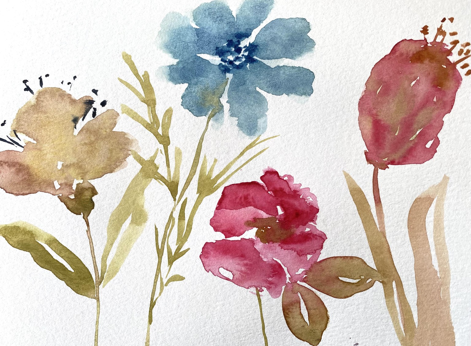 Watercolour roses - image 1 - student project