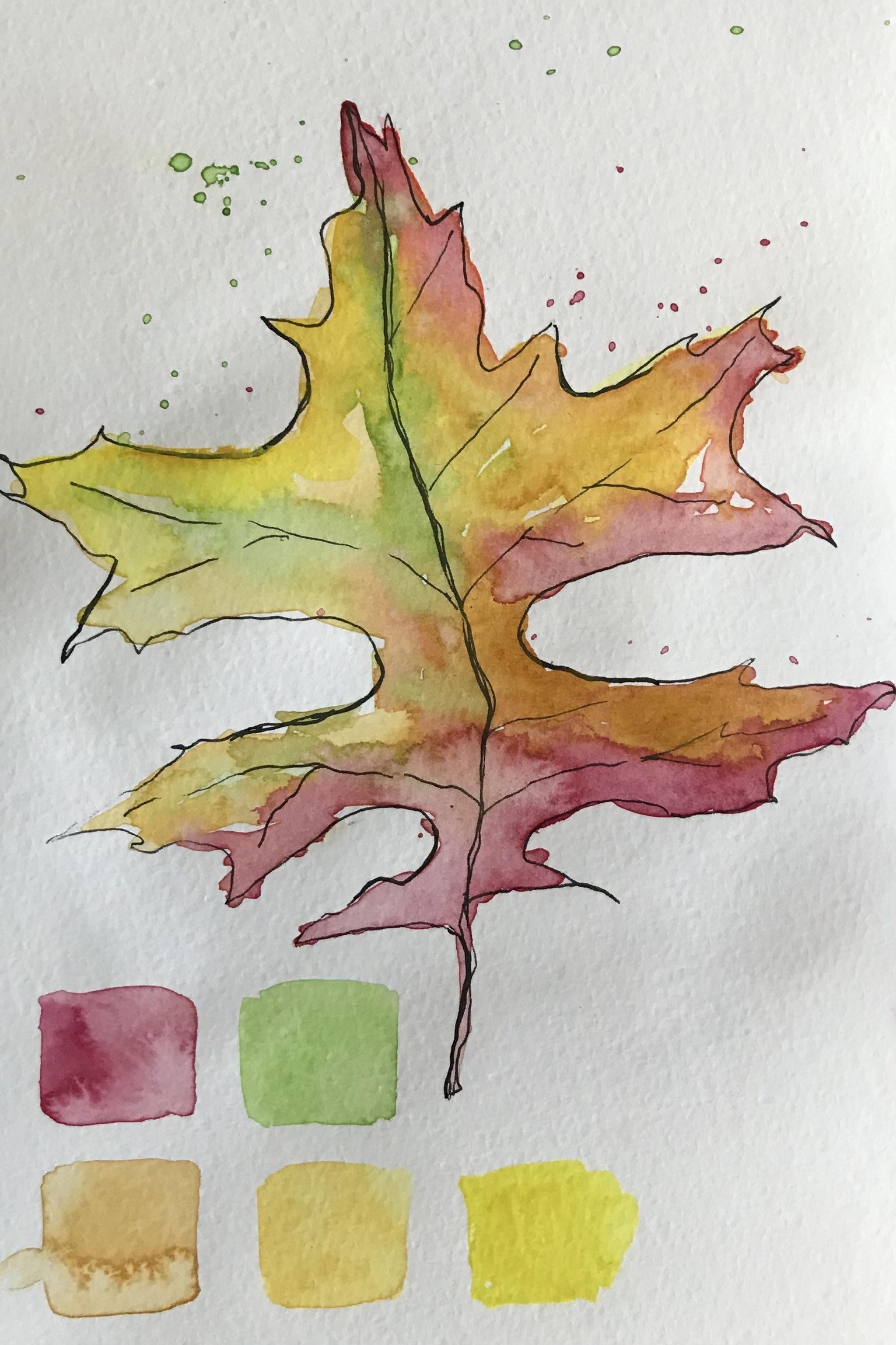 Loose flower and leaf - image 1 - student project