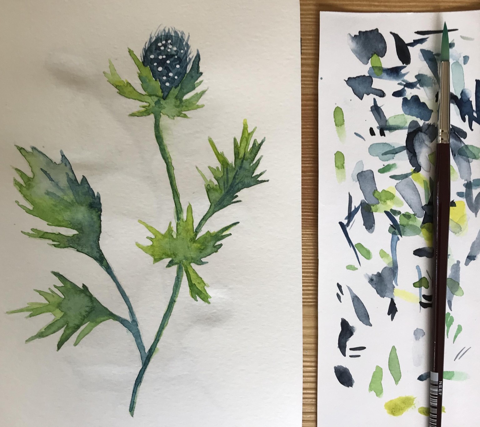 Greenery in watercolour - image 1 - student project