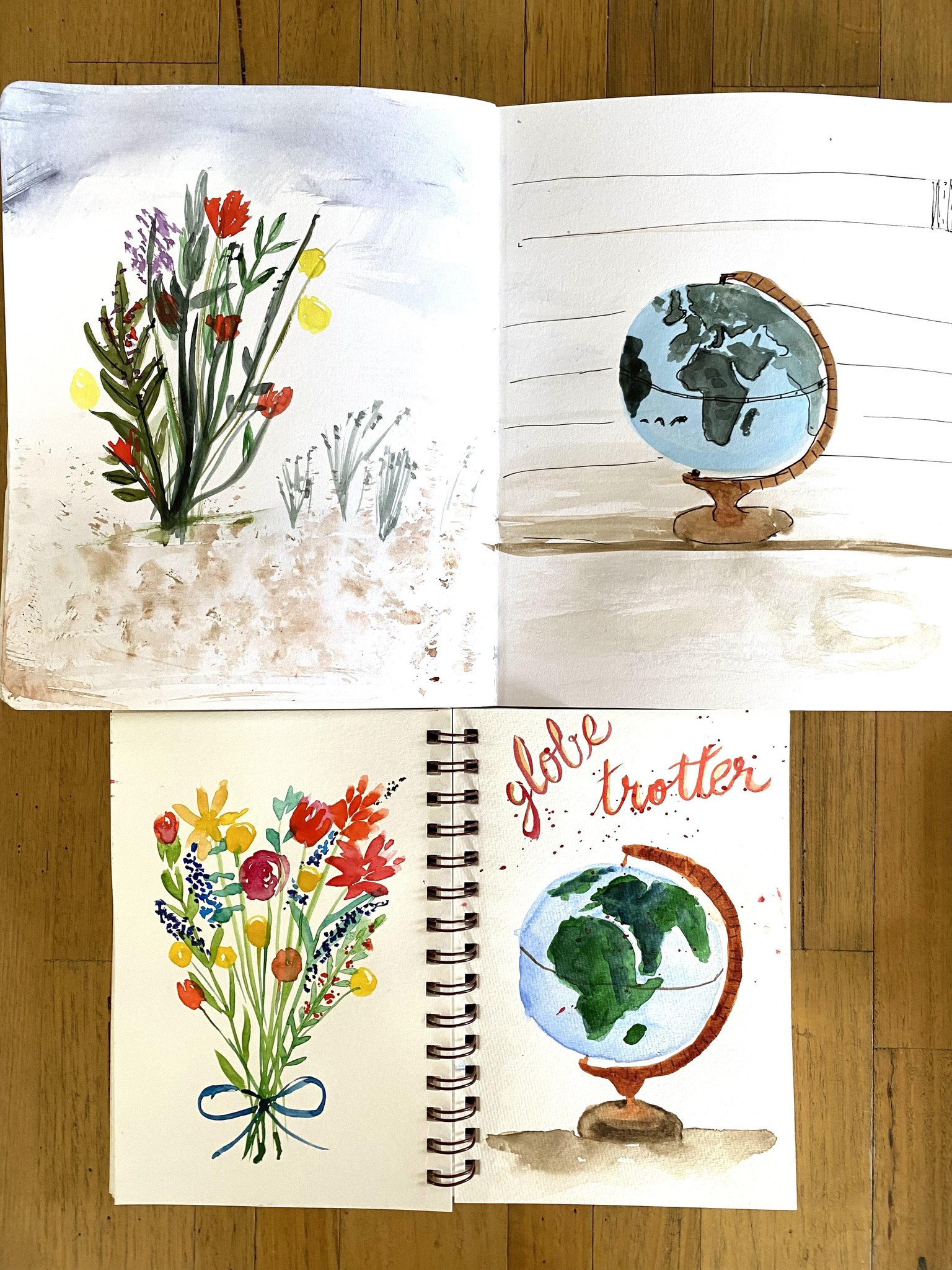 Quirky watercolour objects - image 1 - student project