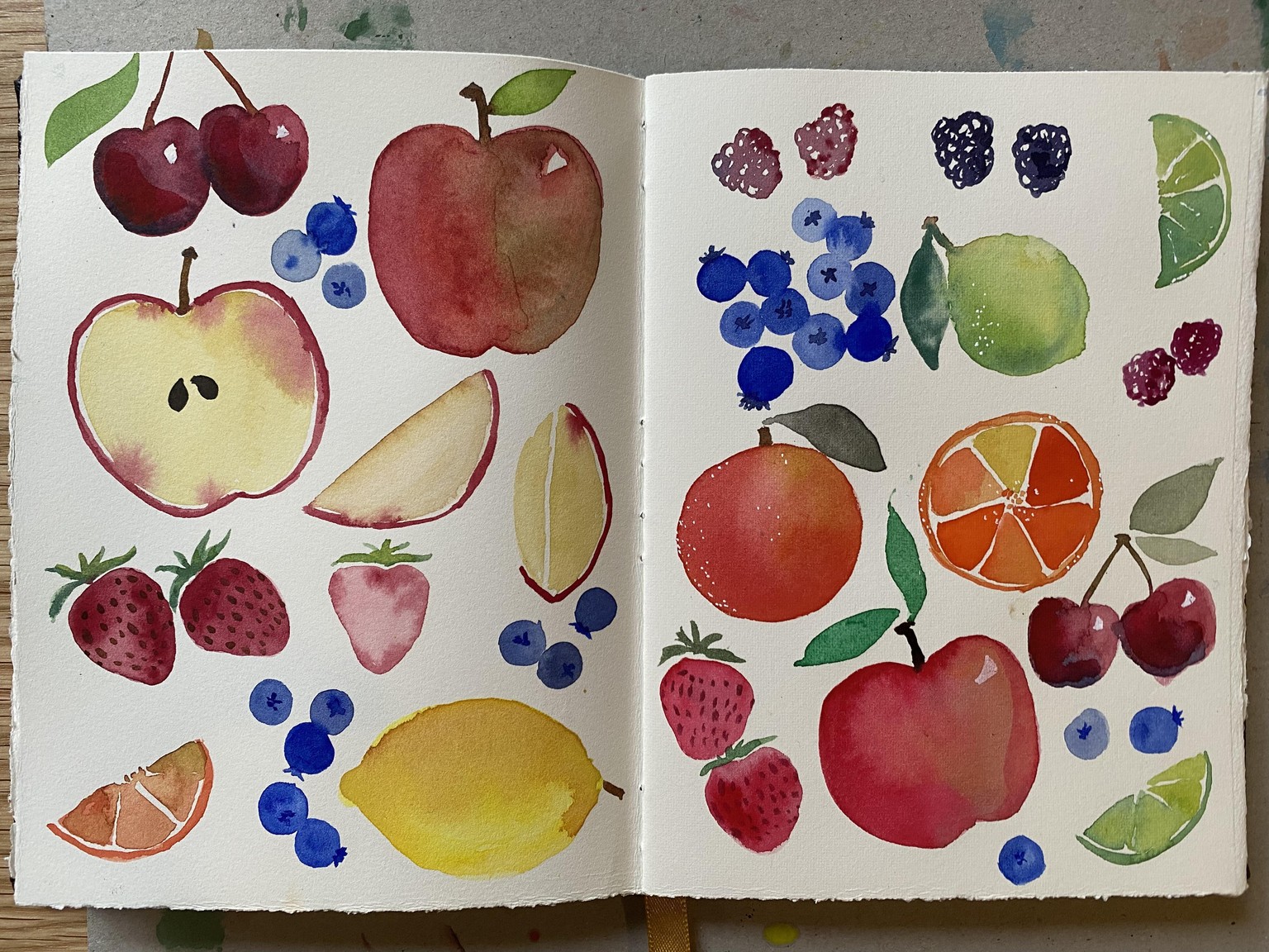 Watercolour juicy fruits - image 1 - student project