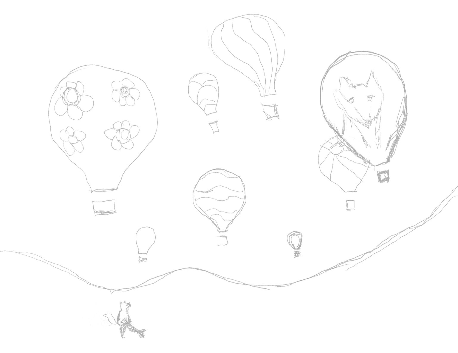 Dog and balloons - image 1 - student project