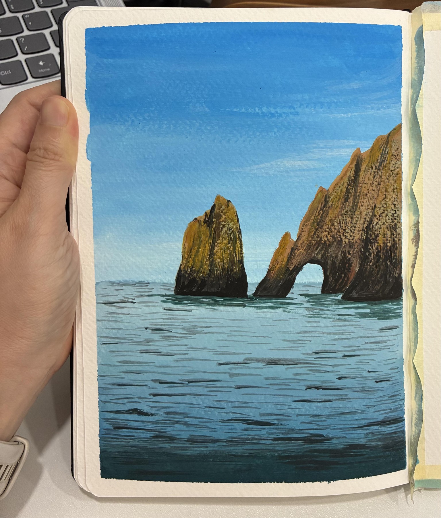 Seascape in gouache - image 1 - student project