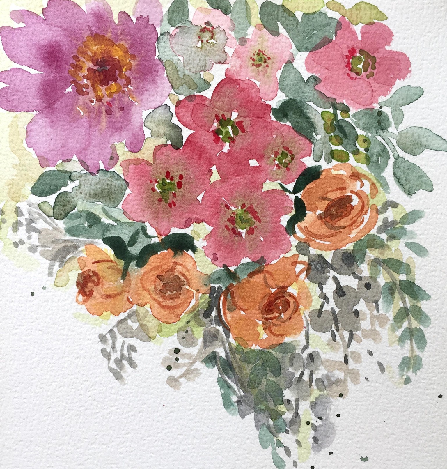 Dreamy Watercolor Florals - image 3 - student project