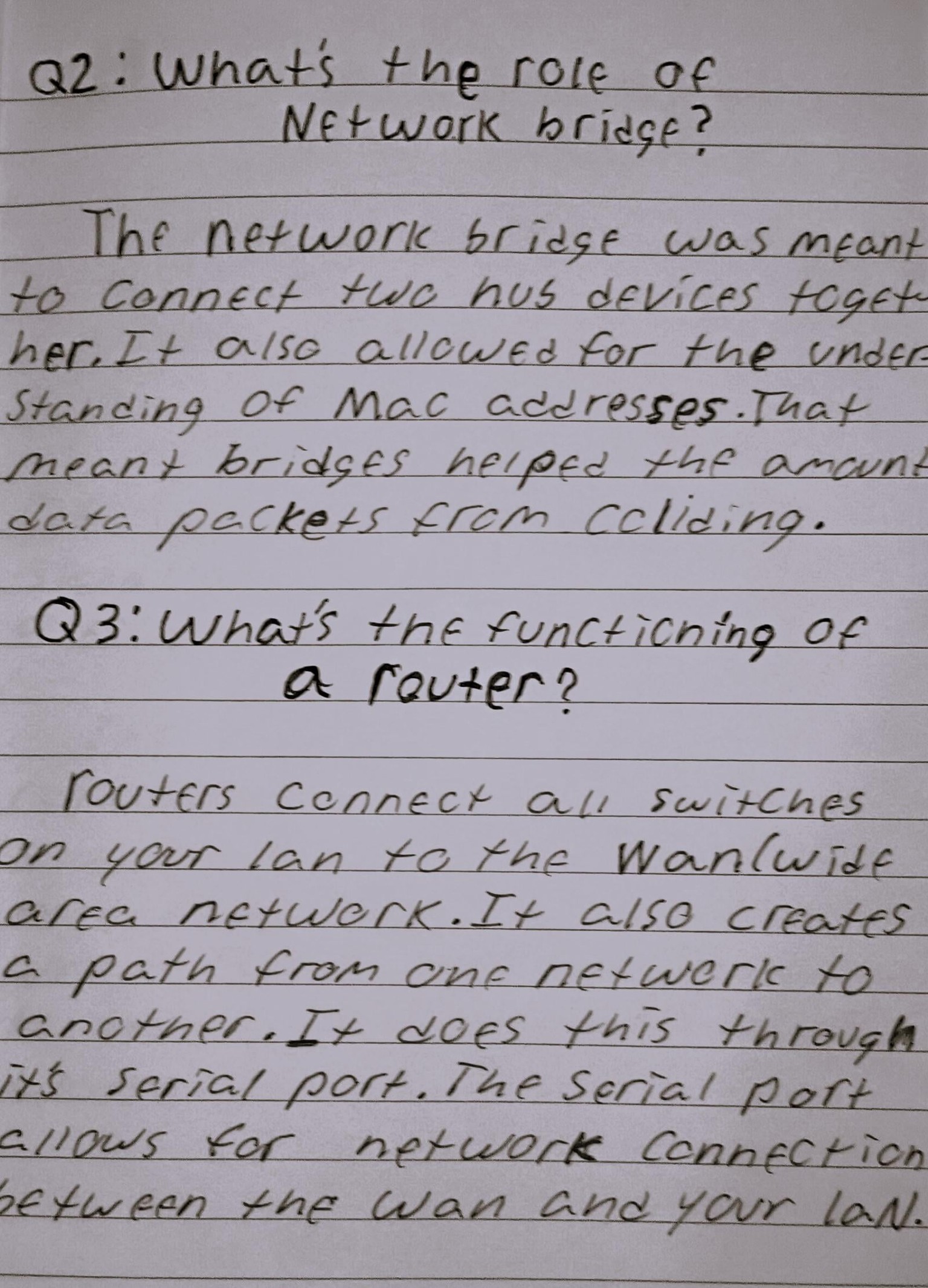 Networking device questions - image 2 - student project
