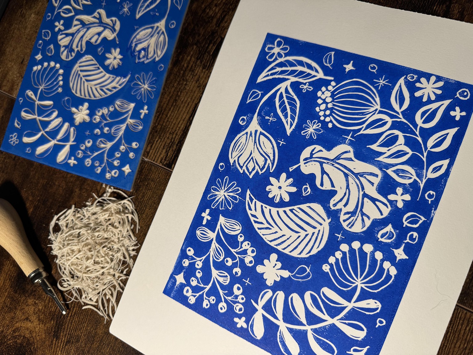 Linocut Printmaking Project - image 1 - student project