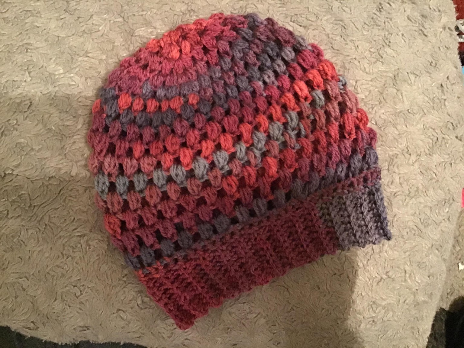 Puff Stitch Beanie - image 2 - student project