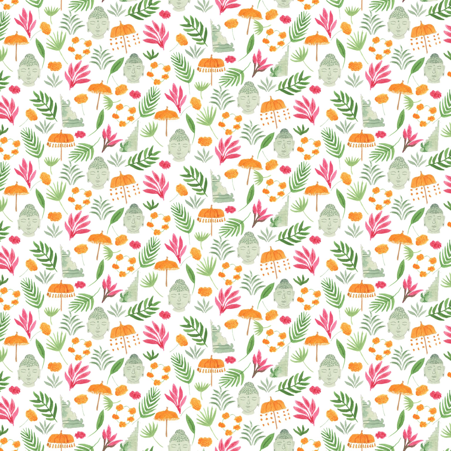 Bali inspired pattern - image 1 - student project