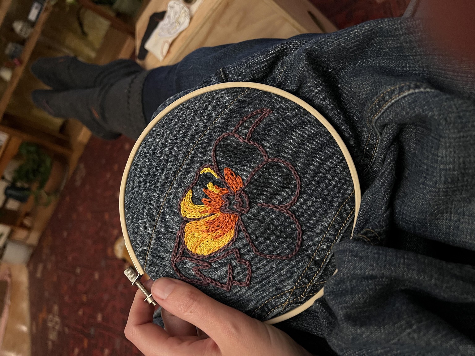 Chain-Stitched Nasturtium - image 2 - student project