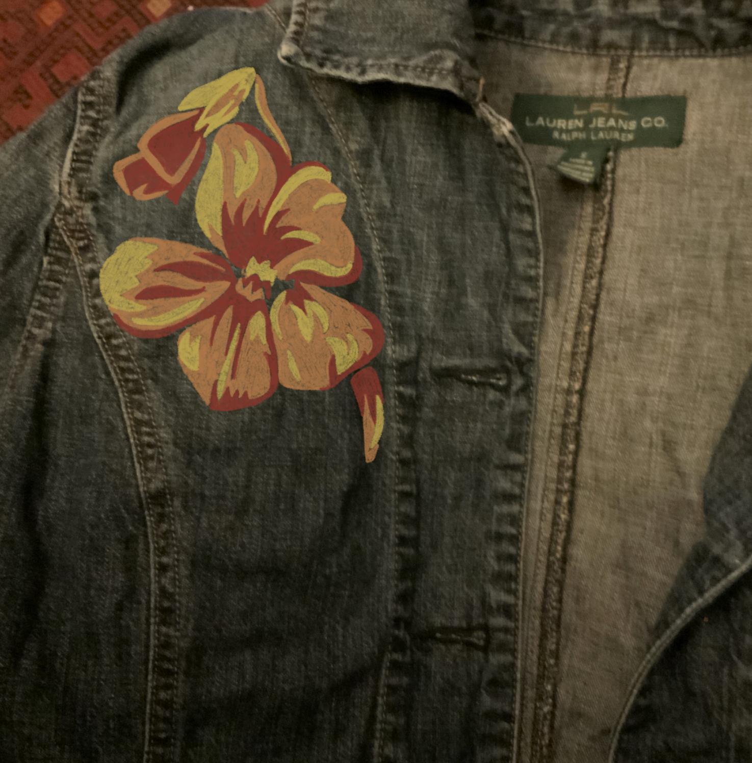 Chain-Stitched Nasturtium - image 1 - student project