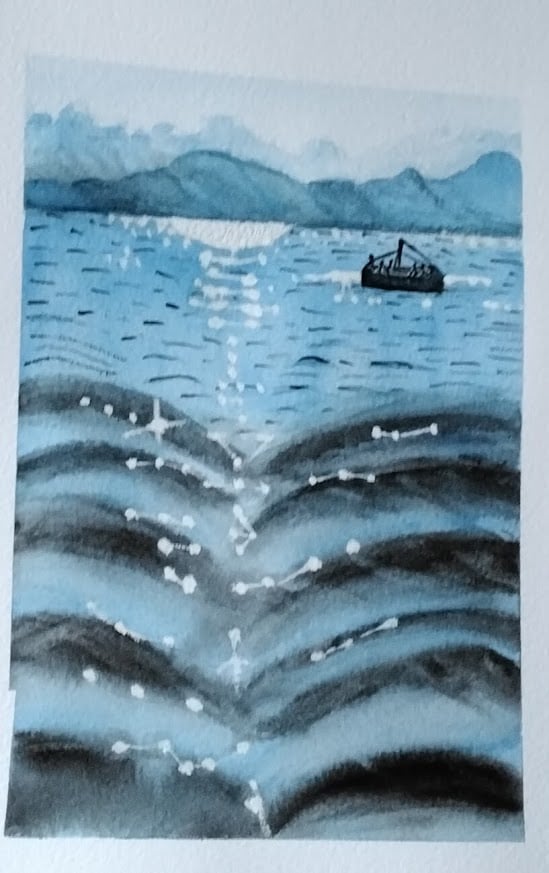 seascape with boat - image 1 - student project