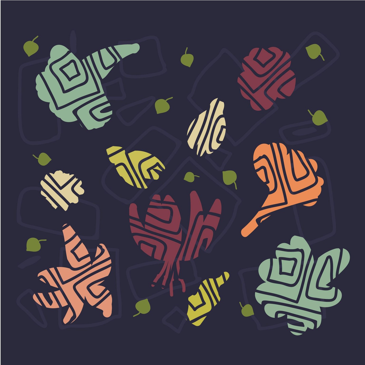 Floral pattern design - image 2 - student project