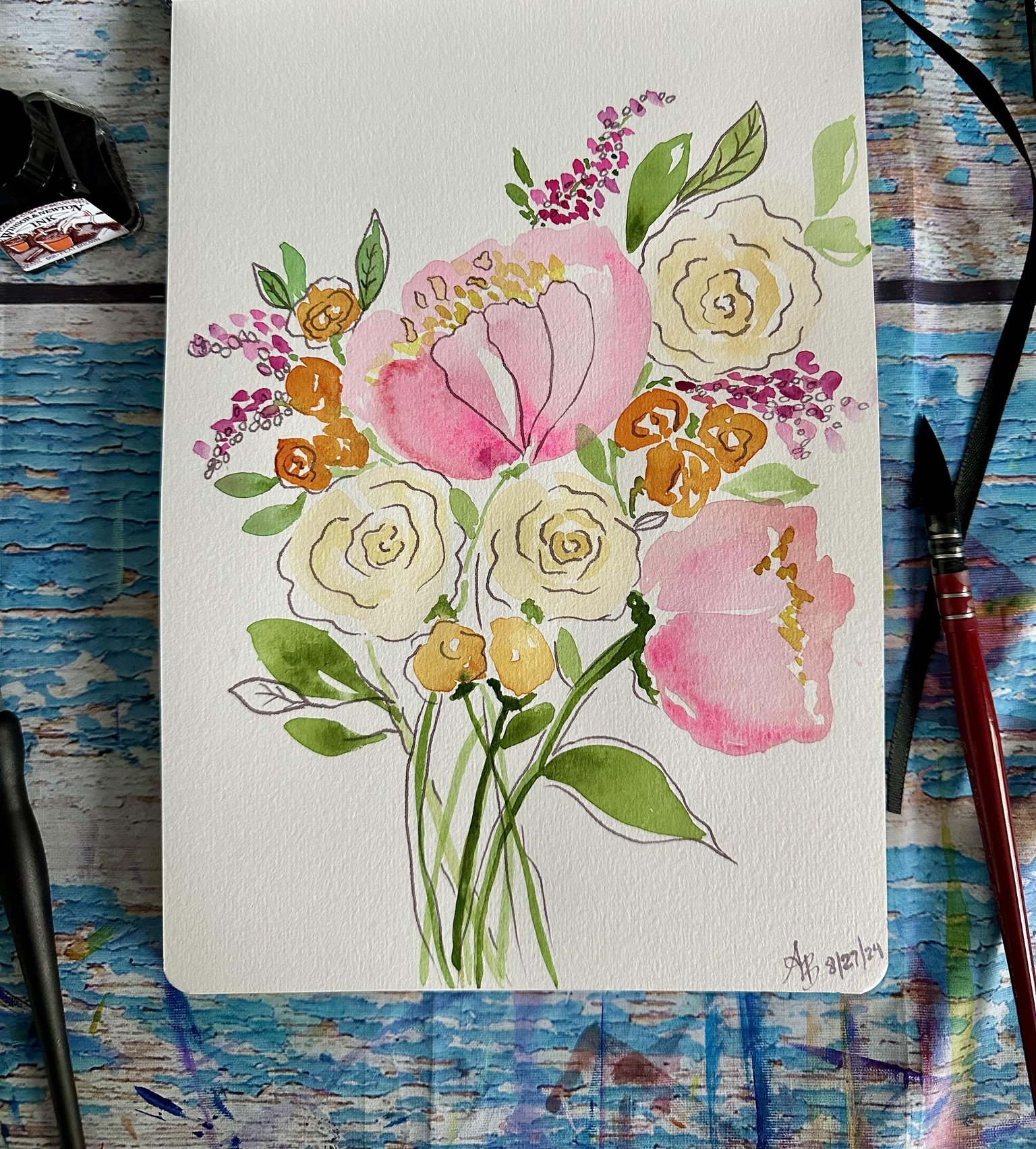 Watercolors and ink - image 1 - student project