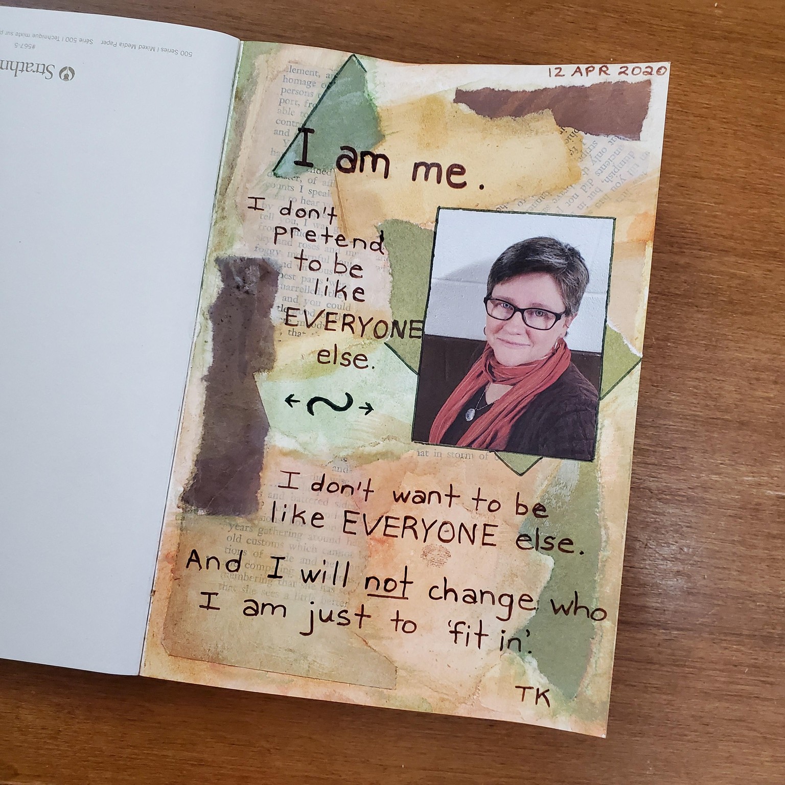Watercolor and Collage Art Journal Page - image 4 - student project