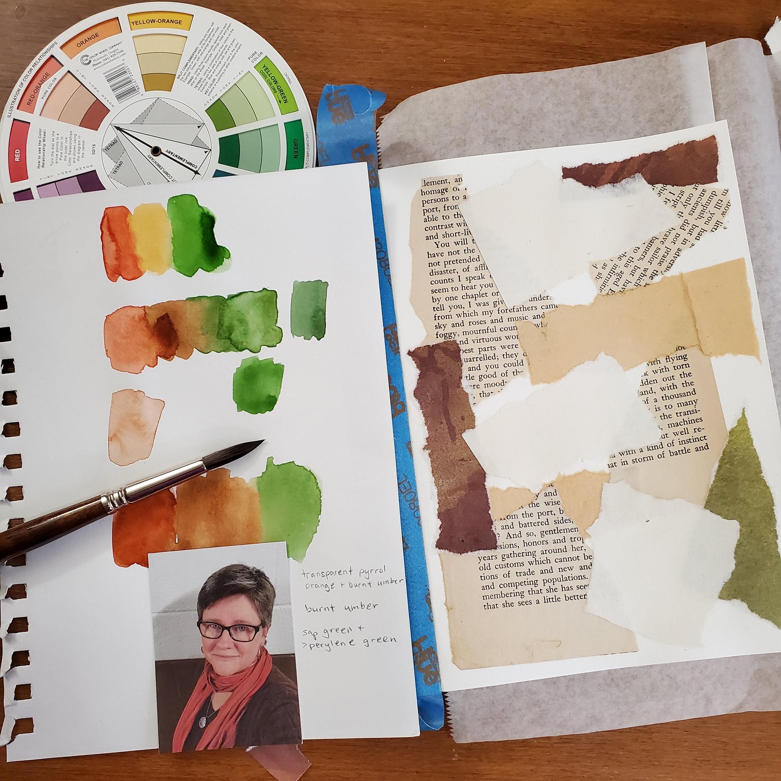 Watercolor and Collage Art Journal Page - image 2 - student project