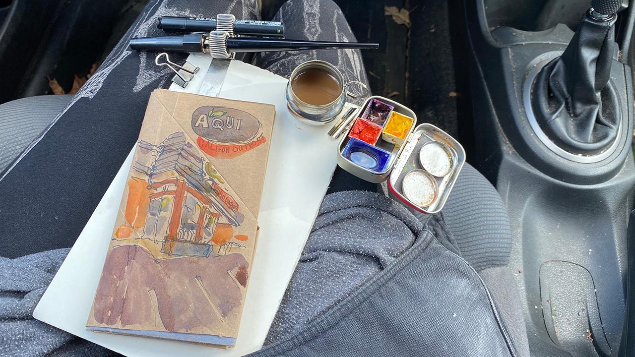Sketching at Aqui, my local grocery store - image 1 - student project